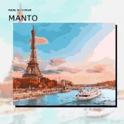 釘好內框🔥Manto【台灣製造】DIY數字油畫｜巴黎香頌(4050)