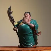 【樸緻精品】陶瓷關公神像 關聖帝君 義薄雲天 正氣凜然 法像莊嚴（GA-5133）