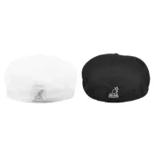 KANGOL RIPSTOP FLEXFIT 504 黑色 白色 袋鼠 帆布 鴨舌帽【W20S1013BK】小偷帽