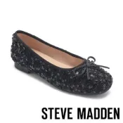 STEVE MADDEN--輕奢亮片蝴蝶結平底鞋 TWDIANE-黑色