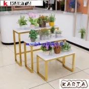 可開發票*《廠傢直銷》30*寬單張花店展示架鮮花高低展示桌服裝鞋帽包包流水臺中島小桌子
