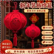 新年裝飾品燈籠批髮過年掛件商場室內紅燈籠簡約春節裝飾福字宮燈