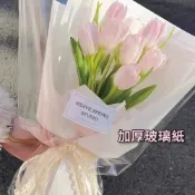 (店+)大張 加厚玻璃紙 5.3絲 透明包裝紙 玻璃紙 花束包裝紙 乾燥花包裝紙 鮮花包裝紙 花藝包裝 防水內襯 花籃內襯