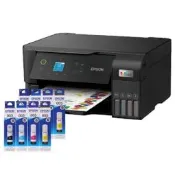 【PChome 24h購物】EPSON L3560 三合一Wi-Fi 智慧遙控連續供墨複合機+原廠墨水4色2組 延長保固3年 R99N