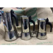 摩卡壺  Bialetti 不鏽鋼材質 義大利品牌(2人. 4人 .6人. 10人)