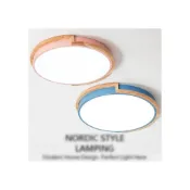 (店+)《威森家居》北歐 實木條嵌圓形吸頂燈 LED 無極調光 現代簡約 日式無印 禪意質樸 L180530