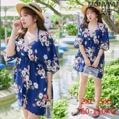 清倉處理💓加大碼E罩杯胖mm三件式泳裝 孕婦款 媽媽款 印花 保守 遮肚 顯瘦 溫泉 大尺碼 大肚子 泡湯 泳衣比基尼
