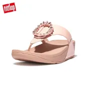 【FitFlop】LULU CRYSTAL CIRCLET LEATHER TOE-POST SANDALS 環形水鑽夾腳涼鞋-女(玫瑰鹽)