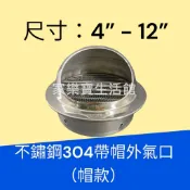 【現貨】304白鐵 4吋 5吋 6吋 外氣口 通風罩 浴室通風 廠房排氣 外牆排氣 魚眼罩 排煙罩 白鐵排氣罩 廁所排氣