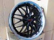 (190)17吋鋁圈 4X100 4X114亮黑車邊 FIESTA TIIDA LIVINA FIT YARIS類BBS