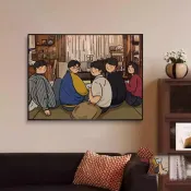 可開發票💖 卡通韓劇請回答1988裝潢畫韓國烤肉店餐廳韓式料理韓餐店掛畫