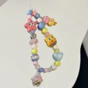 臺灣出貨🛍️海綿寶寶派大星掛件手機通用包包串珠ccd相機掛飾卡通可愛網紅diy