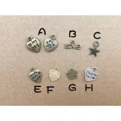 【現貨】合金 字牌吊牌 DIY 花朵 HANDMADE DOG 愛心 LOVE 星星