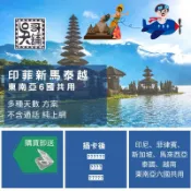 東南亞六國 印尼、菲律賓、新加坡、馬來西亞、泰國、越南 六地共用 8日~30日上網卡