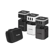 【POLYWELL】JY-302C 多國旅行充電器+硬殼收納包(多孔USB+轉接插座二合一)