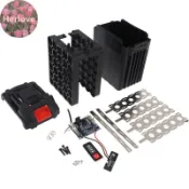 Herlove 18650 電池殼 30 芯 21V 60A 帶 BMS PCB 保護板,用於太陽能存儲 DIY E 自