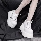 🥿超增高🥿 小個子次文化鬆糕厚底鞋女哥德風千禧辣妹Y2K暗黑龐克蘿莉塔單鞋