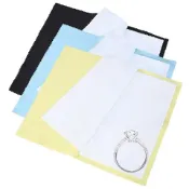 【比比昂】QCANMLN 銀飾拋光布，雙面超細纖維，大號，32 x 25厘米，去除貴金屬上的污垢和氧化物，拋光，3片裝 | 超細纖維刷布，含拋光粉，可擦去白色污垢層並拋光黑色層，鋸齒狀切割防止磨損，適用於各種金、銀、鉑金、硬幣和手錶，用於飾品。