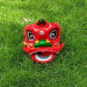 🔥臺灣熱賣🔥6寸獅子頭兒童獅頭玩具表演道具全套小孩子舞獅頭塑料醒獅幼兒園