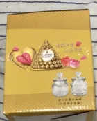 全新［金莎巧克力，情人節活動，浮雕玻璃儲物罐］愛心玻璃收納罐