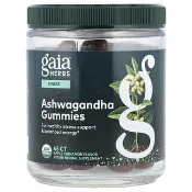 【iHerb】Gaia Herbs, 南非醉茄軟糖，蘋果肉桂味，45 粒全素軟糖