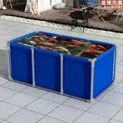 【口碑推薦】刮布防水布帆布魚池戶外遊泳池家用蓄水池遊泳支架加厚養殖水箱