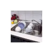 (店+)台灣製造＊不鏽鋼伸縮水槽籃附活動置盤架放便好用大空間，304不銹鋼置物架，廚房收納好幫手，瀝水架 盤架 碗盤架 水槽籃