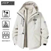JEEP SPIRIT 1941 ESTD春秋防風防水時尚情侶登山外套