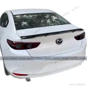 適用於馬自達 MAZDA 19-24年 4代 MAZDA3 馬3 尾翼 擾流板 壓尾翼 後擾流 鴨尾 黑色 碳纖維紋