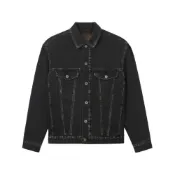 (店+)【LEVIS】002HR-0000 levi’s 美式復古寬鬆翻領長袖牛仔外套 男款 黑色