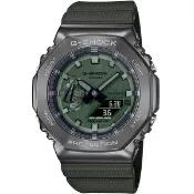 【CASIO】卡西歐 G-SHOCK 金屬時尚八角髮絲紋雙顯錶 GM-2100B-3A 台灣卡西歐保固一年
