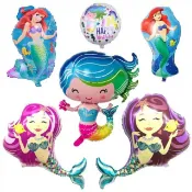 【現貨】美人魚鋁箔氣球/海底世界鋁箔氣球/生日氣球佈置幼兒園佈置可開收據