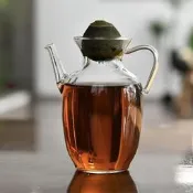 【品質驗證】小青柑壺專用泡茶壺高硼矽玻璃茶壺手執壺耐高溫透明玻璃壺帶過濾煮茶壺 電燉壺 玻