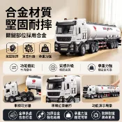 台灣出貨 合金慣性工程車 油罐車/貨櫃車/翻斗車/挖掘機玩具 加重運輸車 仿真車頭模型 男孩兒童玩具車