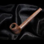 實木煙斗手工石楠木老式複古煙袋鍋過濾彎式咬嘴全木男士煙斗菸絲
