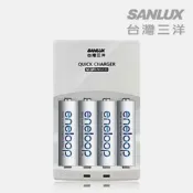 良興EcLife購物網 日本Panasonic國際牌eneloop低自放電充電電池組 (智慧型充電器+3號4入)