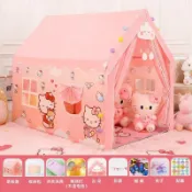 🌟臺灣-出貨🌟帳篷室內兒童凱蒂貓helloKitty公主城堡遊戲屋KT貓玩具屋分牀神器WWJK