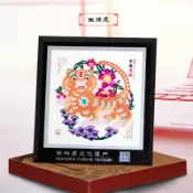 協貿國際日用品生活10館 春節十二生肖皮影戲福字對聯鏡框剪紙裝飾畫擺件出國禮品送老外