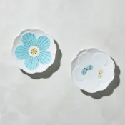 日本晴九谷燒 - 花見小盤 - 藍(2入組) -《日本原裝進口現貨》