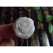 ◎臻品閣◎ 天然A貨魚卵玉髓《玫瑰花玉墬》031