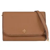 【TORY BURCH】Emerson WOC防刮皮革鍊帶手機長夾斜背包(咖)