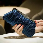 vinne百貨家居 名媛新斜背緞面手拿包禮服旗袍女手提水鉆包手抓迷你小包晚宴會包