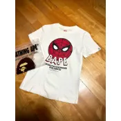 🌟優質絕版正品🌟BAPE x Marvel漫威蜘蛛人聯名白色短袖T-Shirt Size:XS