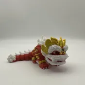 【創意3D打印】3d打印超萌舞獅醒獅玩具關節可動小獅子桌面國風擺件益智解壓車載3D打印創意玩具/擺件/桌面裝飾/車載裝飾