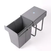 (店+)【Loha 樂活家】櫥櫃嵌入式垃圾桶 廚餘桶 廚房隱藏垃圾桶 20L清潔桶 抽拉式可伸縮導軌帶蓋