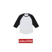(店+)【United Athle】United Athle UA 5.6oz 拉克蘭七分袖T恤 白/黑 3504501-1002