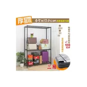 (店+)厚鐵框三層｜收納鐵架45X120cm【台灣現貨】3／4／5層耐重置物架｜鐵力士架｜角鋼架｜組合架｜鐵架｜貨架