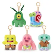 (店+)【FUGGLER】放克牙寶-5吋海綿寶寶掛飾（隨機出貨） 絨毛玩偶 鑰匙圈 吊飾 盲盒 公仔