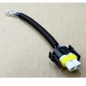 H11大燈陶瓷燈泡座 H11 耐高溫插座H11燈座