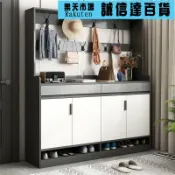 誠信達百貨 鞋架 鞋櫃門口家用收納櫃玄關櫃臺櫃子進門大容量收納櫃鞋架帶高衣架